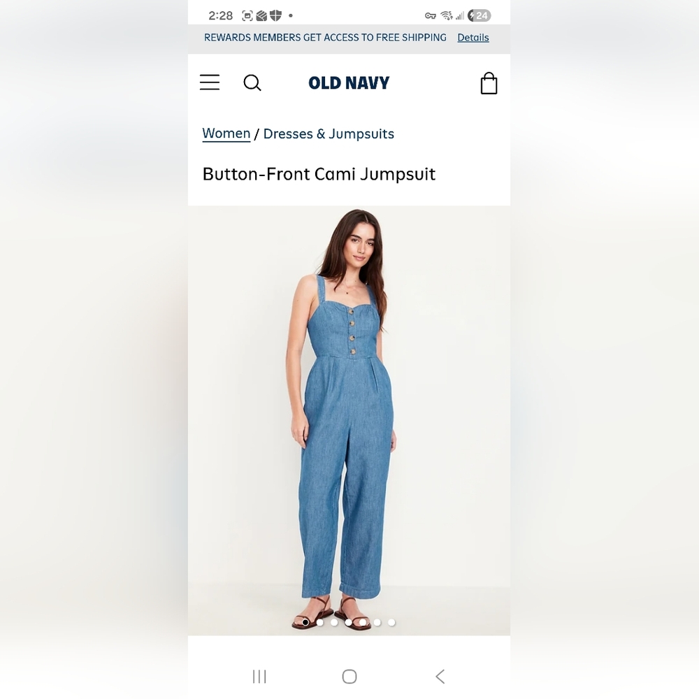 NWT Old Navy Women's Blue Denim Overalls (Size LARGE TALL)